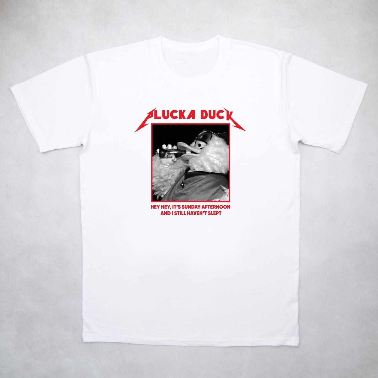 Classy Duds Short Sleeve T-Shirts S / White / Standard Plucka Duck Tee