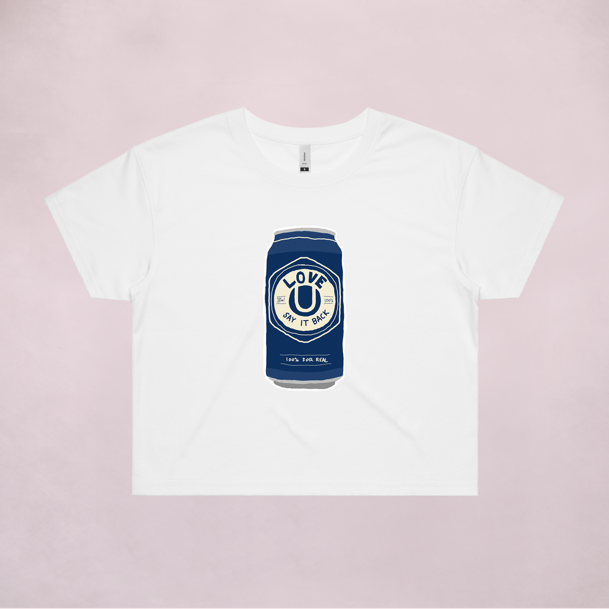 Ogo Merch Crop Tees White / Extra Small Love U Crop Tee