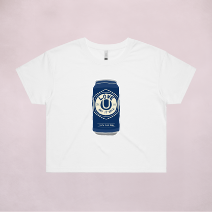 Ogo Merch Crop Tees White / Extra Small Love U Crop Tee