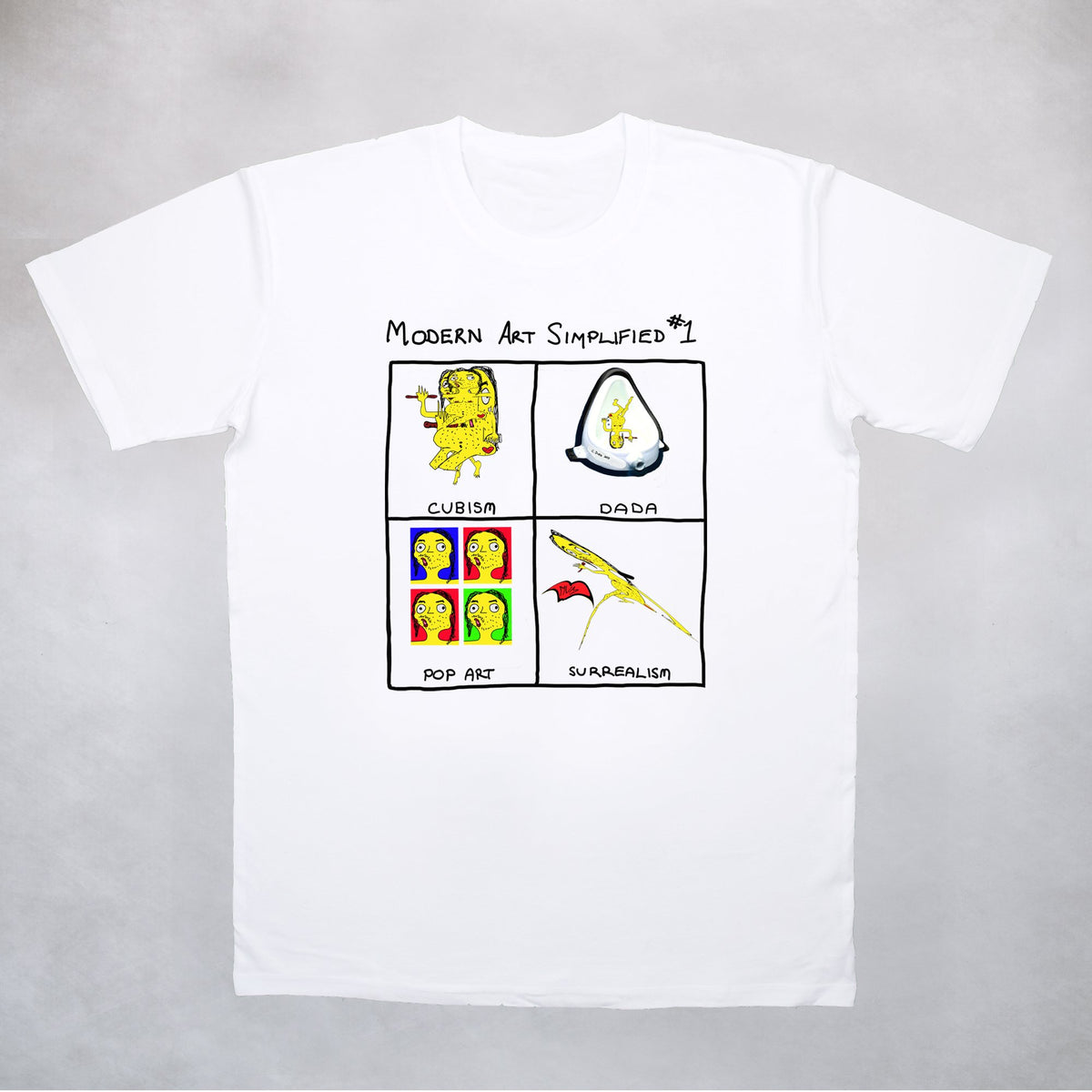 Classy Duds Short Sleeve T-Shirts Modern Art Simplified Tee