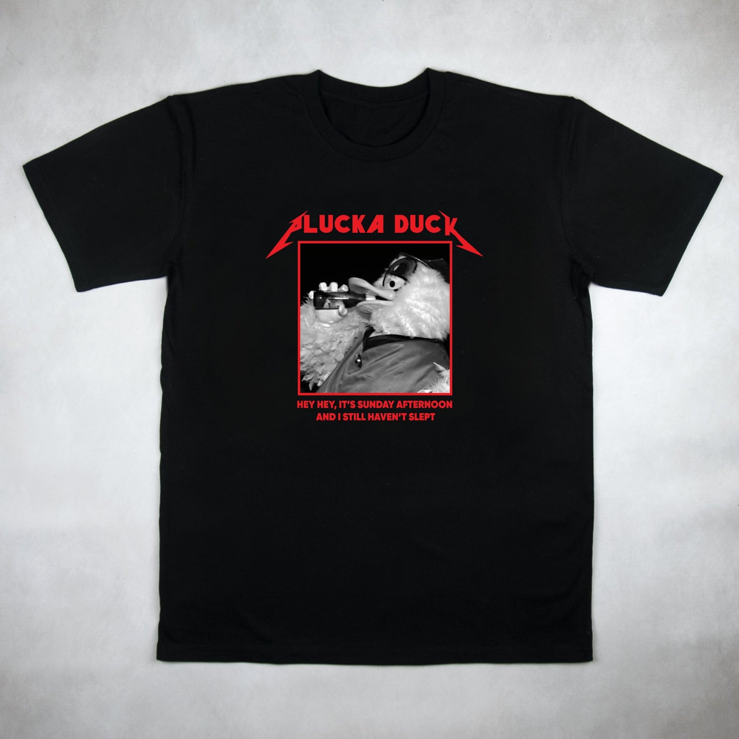 Classy Duds Short Sleeve T-Shirts S / Black / Standard Plucka Duck Tee