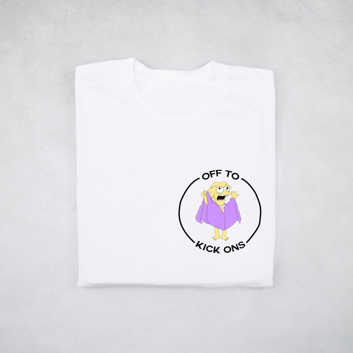 Classy Duds Short Sleeve T-Shirts S / White / Standard Off To Kickons Two Tee