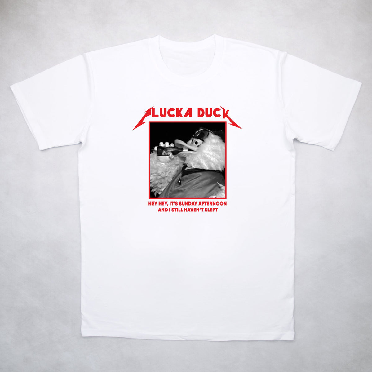 Classy Duds Short Sleeve T-Shirts S / White / Standard Plucka Duck Tee