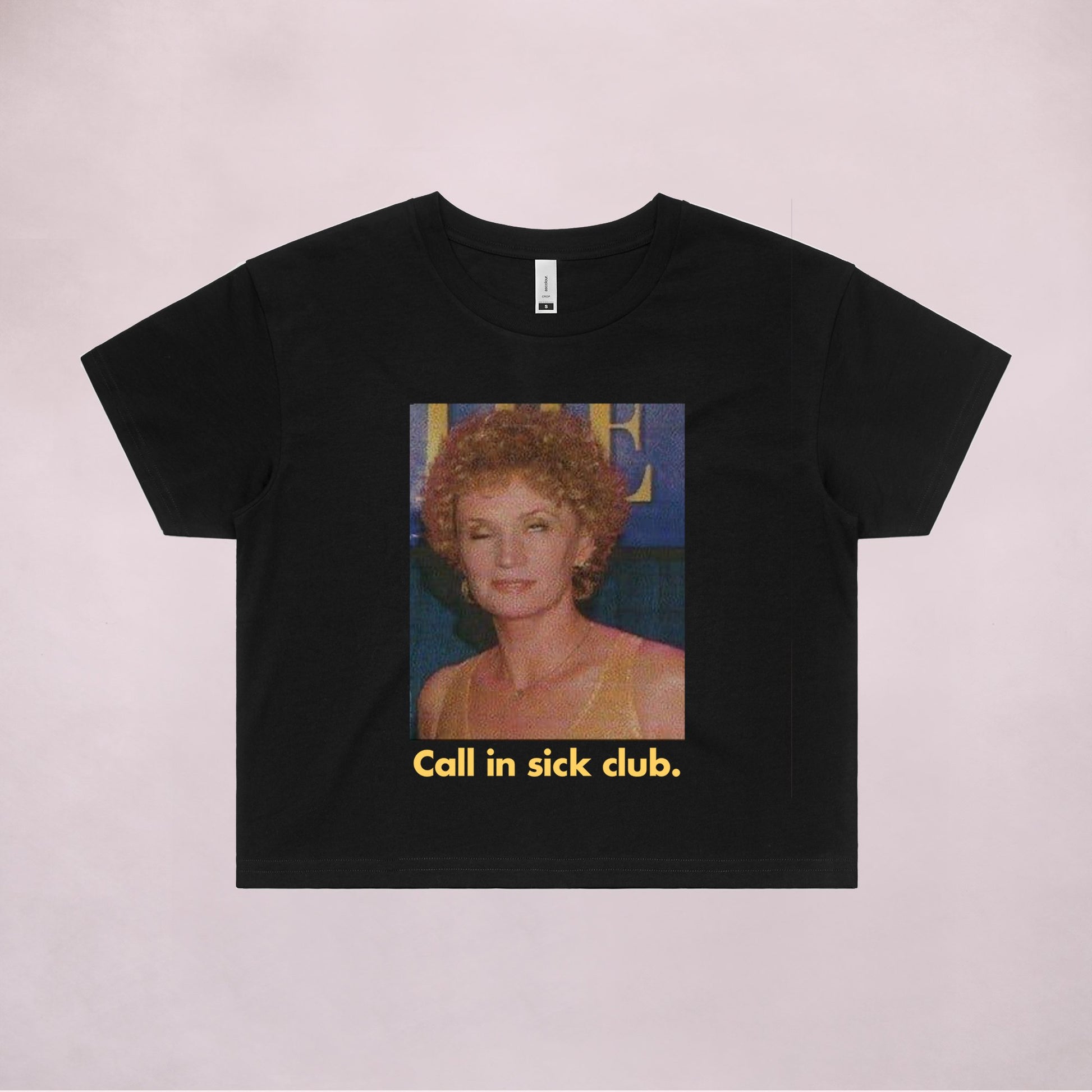 Ogo Merch Crop Tees Black / Extra Small Call In Sick Club Crop Tee