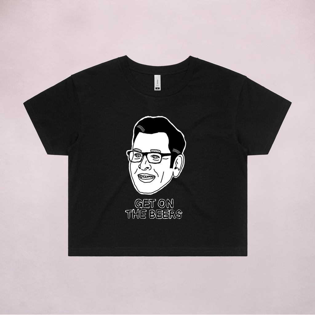 Ogo Merch Crop Tees Black / Extra Small Get On The Beers Crop Tee