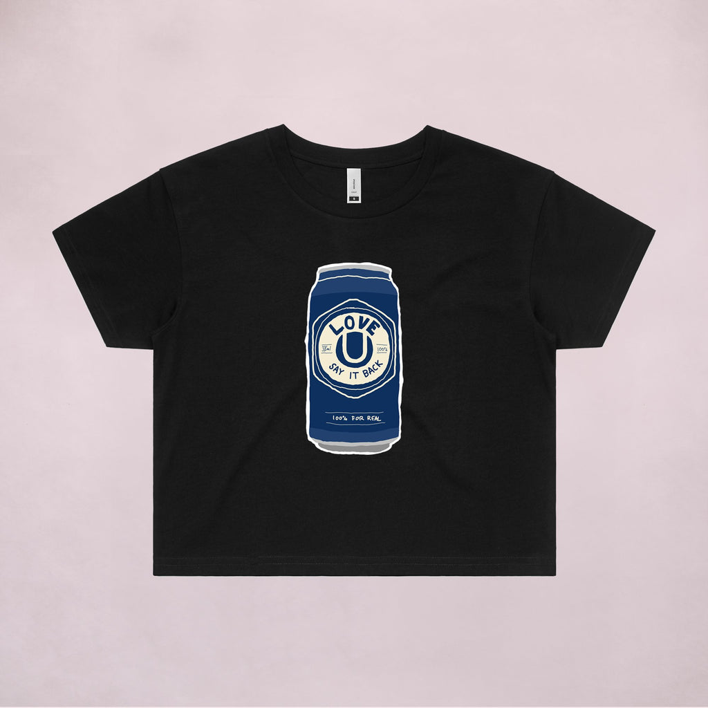 Ogo Merch Crop Tees Black / Extra Small Love U Crop Tee