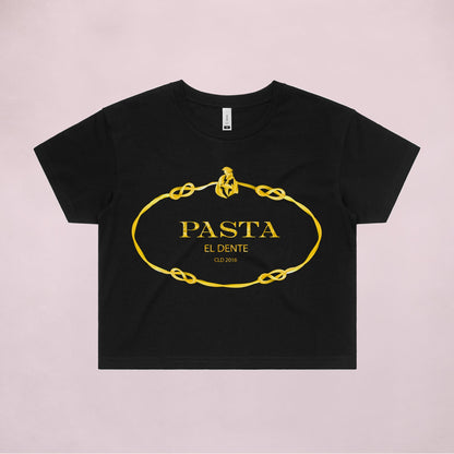 Ogo Merch Crop Tees Black / Extra Small Pasta Crop Tee