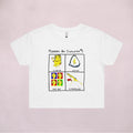 Ogo Merch Crop Tees White / Extra Small Modern Art Simplified Crop Tee