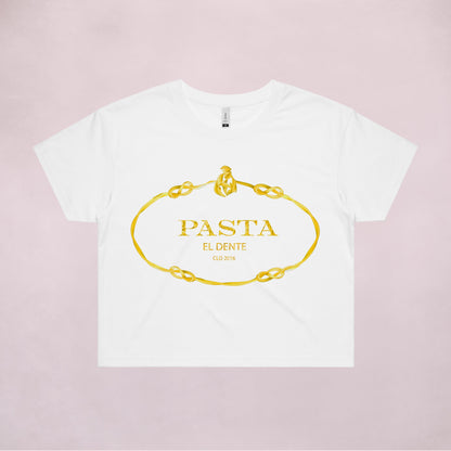 Ogo Merch Crop Tees White / Extra Small Pasta Crop Tee