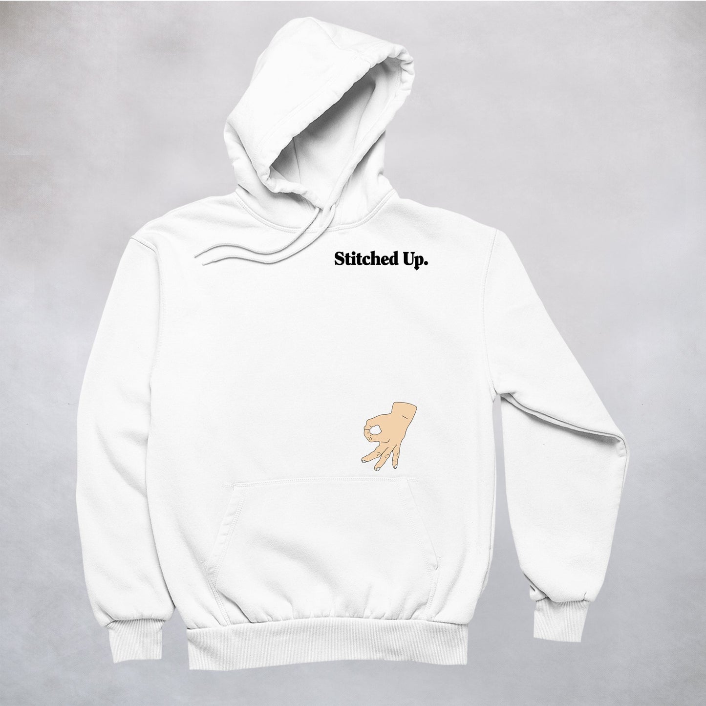 Ogo Merch White / XXS Stitched Up Hoodie