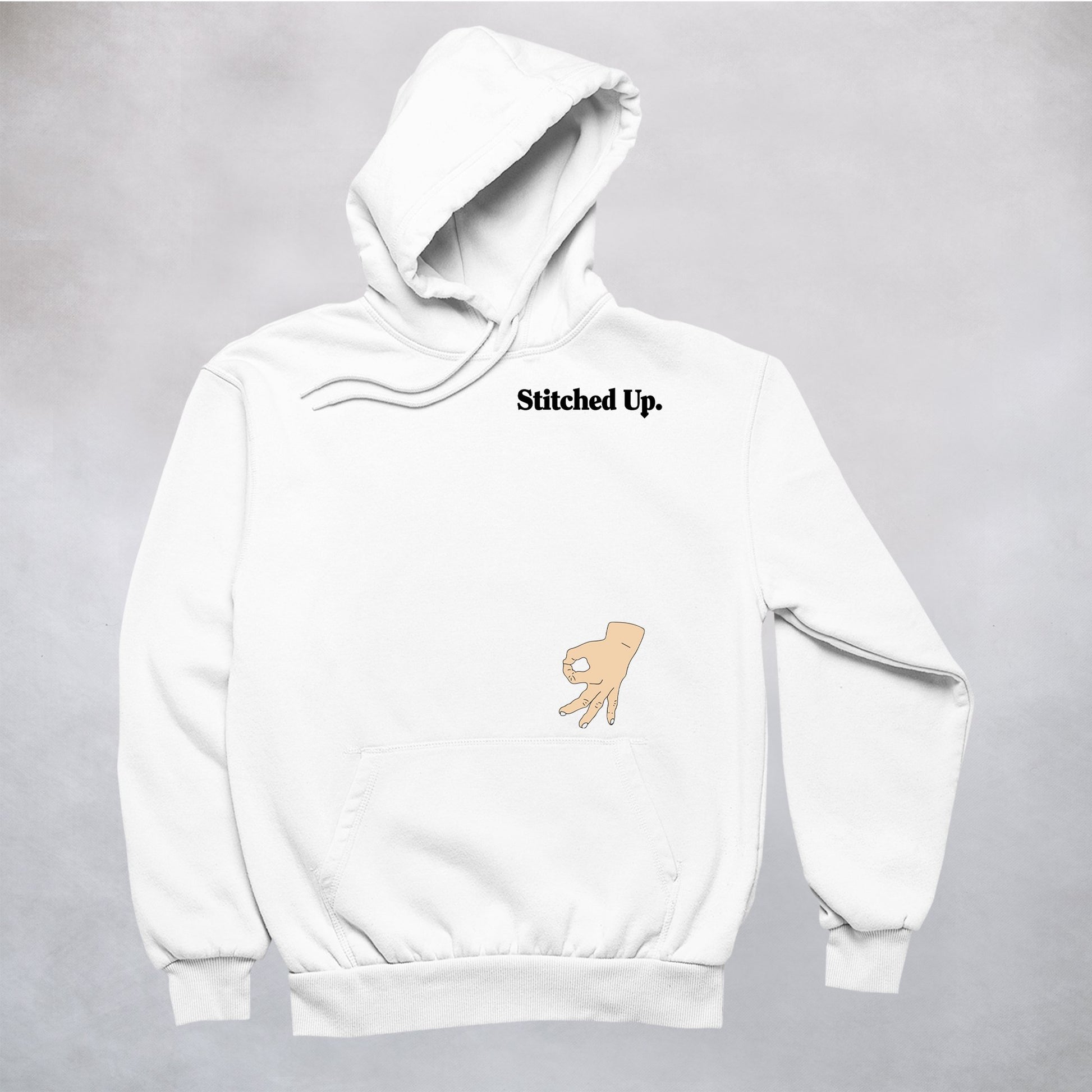Ogo Merch White / XXS Stitched Up Hoodie